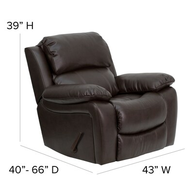 Flash Furniture LeatherSoft Rocker Recliners Brown (MENDA343991BRN)