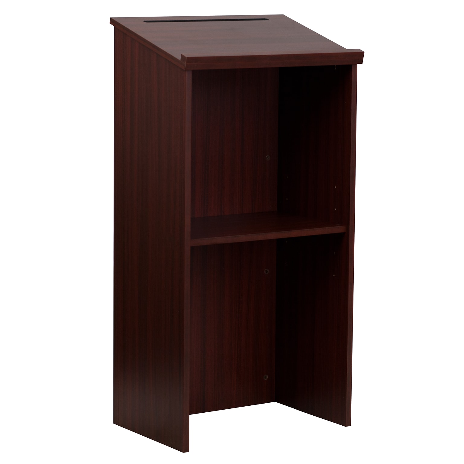 Flash Furniture 45.75H Floor Lectern, Mahogany (MT-M8830-LECT-MAH-GG)