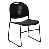 Flash Furniture HERCULES™ Plastic Ultra Compact Stack Chair, Black [RUT188BKCHR]