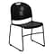 Flash Furniture HERCULES Series Plastic Ultra-Compact Stack Chair, Black (RUT188BK)