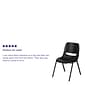 Flash Furniture HERCULES Plastic Shell Stack Chair, Black (RUT-EO1-BK-GG)