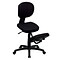 Flash Furniture Ergonomic Fabric Kneeling Posture Task Chair, Armless, Black