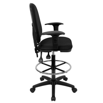 Flash Furniture Fabric Drafting Stool, Black (WL-A654MG-BK-AD-GG)