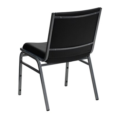 Flash Furniture HERCULES Series Vinyl Stack Chair, Black (XU60153BKVYL)