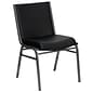 Flash Furniture HERCULES Series Vinyl Stack Chair, Black (XU60153BKVYL)