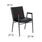 Flash Furniture HERCULES Series Vinyl Stack Chair with Arms, Black (XU60154BKVYL)