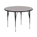 Flash Furniture Wren 42 Round Activity Table, Height Adjustable, Gray (XUA42RNDGYHA)