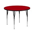Flash Furniture Wren 42 Round Activity Table, Height Adjustable, Red (XUA42RNDREDTA)