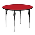 Flash Furniture Wren 48 Round Activity Table, Height Adjustable, Red (XUA48RNDREDHA)