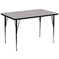 Flash Furniture Wren Rectangular Activity Table, 36 x 72, Height Adjustable, Gray (XUA3672RECGYHA)