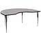 Flash Furniture Wren Kidney Activity Table, 48 x 96, Height Adjustable, Gray (XUA4896KIDGYHA)