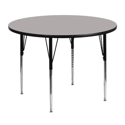 Flash Furniture Wren 48 Round Activity Table, Height Adjustable, Gray (XUA48RNDGYHA)