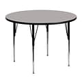 Flash Furniture Wren 48 Round Activity Table, Height Adjustable, Gray (XUA48RNDGYHA)