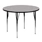Flash Furniture Wren 48'' Round Activity Table, Height Adjustable, Gray (XUA48RNDGYHA)