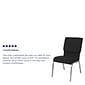 Flash Furniture HERCULES™ Fabric Stacking Church Chair, Black, Silver Vein Frame (XUCH60096BKSV)