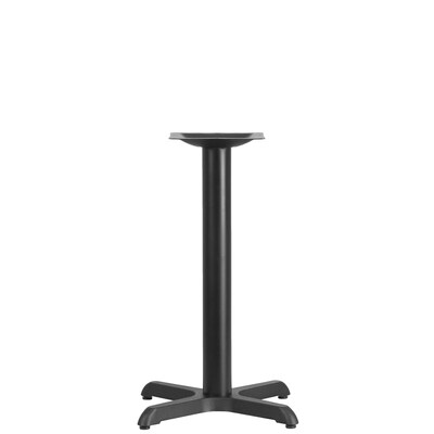 Flash Furniture 22 x 22 Cast Iron Restaurant Table X-Base With 3 Dia. Table Height Column, Black