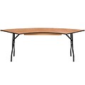 Flash Furniture 30 1/4H x 60L x 30D Serpentine Wood Folding Banquet Table