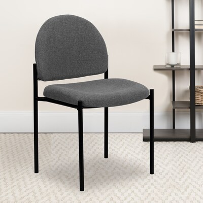 Flash Furniture Tania Fabric Stackable Side Reception Chair, Gray (BT5151GY)