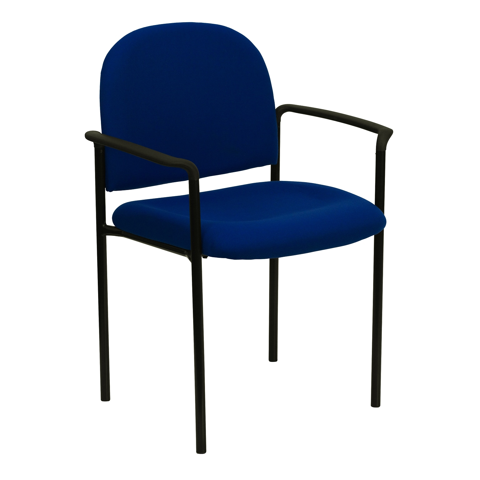 Flash Furniture Tiffany Fabric Stackable Side Reception Chair with Arms, Navy (BT5161NVY)