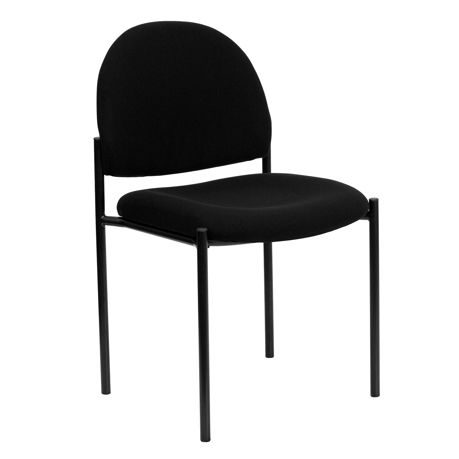 Flash Furniture Tania Fabric Stackable Side Reception Chair, Black (BT5151BK)