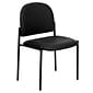 Flash Furniture Tania Vinyl Stackable Side Reception Chair, Black (BT5151VINYL)