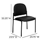 Flash Furniture Tania Vinyl Stackable Side Reception Chair, Black (BT5151VINYL)