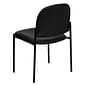 Flash Furniture Vinyl Stackable Steel Side Chair, Black