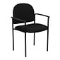 Flash Furniture Comfort Fabric Reception Chair, Black (BT-516-1-BK-GG)