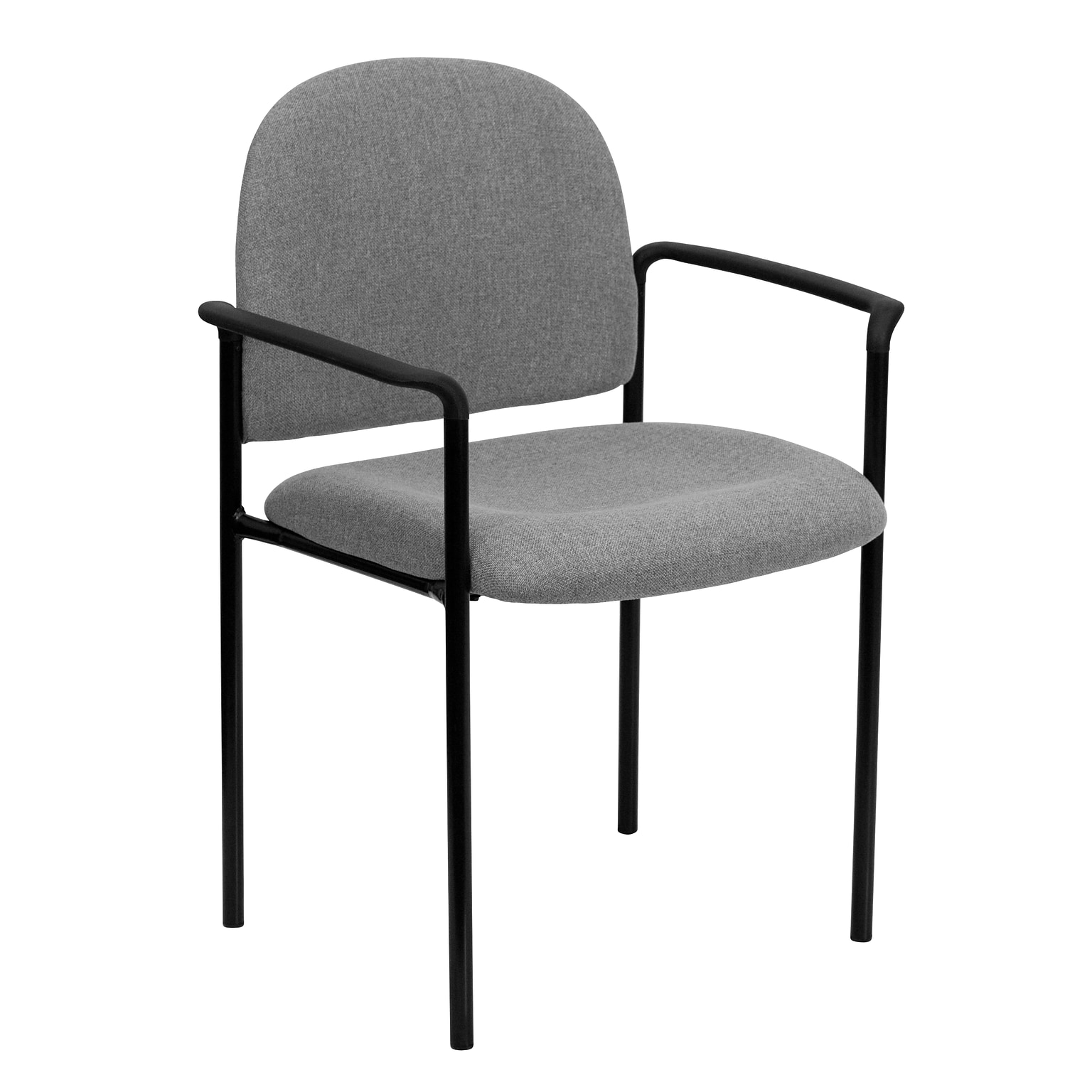 Flash Furniture Tiffany Fabric Stackable Side Reception Chair with Arms, Gray (BT5161GY)