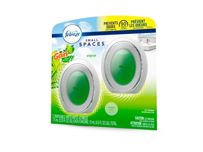 Febreze Small Spaces Air Freshener, Gain Scent, 0.25 oz., 2/Pack (93330EA)