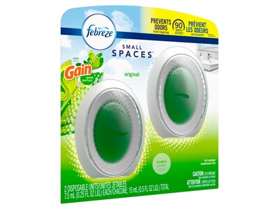 Febreze Small Spaces Air Freshener, Gain Scent, 0.25 oz., 2/Pack (93330EA)