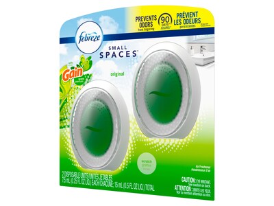 Febreze Small Spaces Air Freshener, Gain Scent, 0.25 oz., 2/Pack (93330EA)