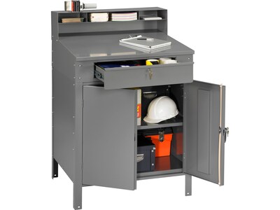Tennsco Foreman`s Desk, Closed Style, Medium Gray (SR-58)