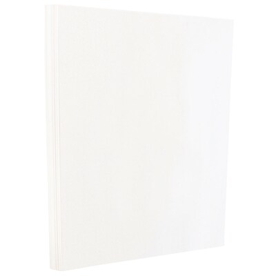 JAM Paper 80 lb. Cardstock Paper, 8.5 x 11, White Glossy, 50 Sheets/Pack (01034702F)