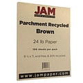 JAM Paper Parchment  8.5 x 11 Specialty Paper, 24 lbs., Brown Recycled, 100 Sheets/Pack (96600300)