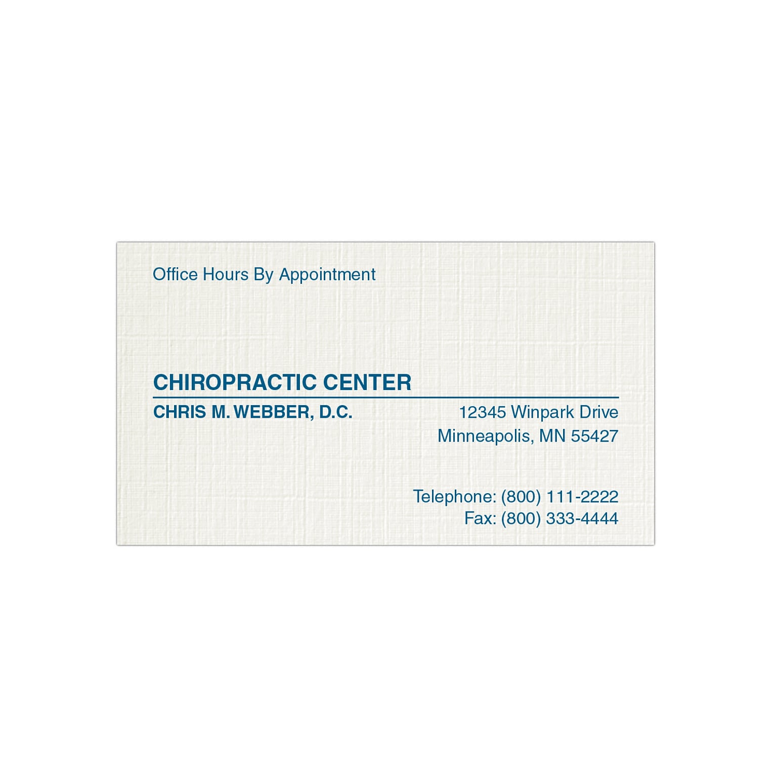 Custom 1-2 Color Appointment Cards, CLASSIC® Linen Antique Gray 80#, Flat Print, 1 Custom Ink, 1-Sided, 250/Pk