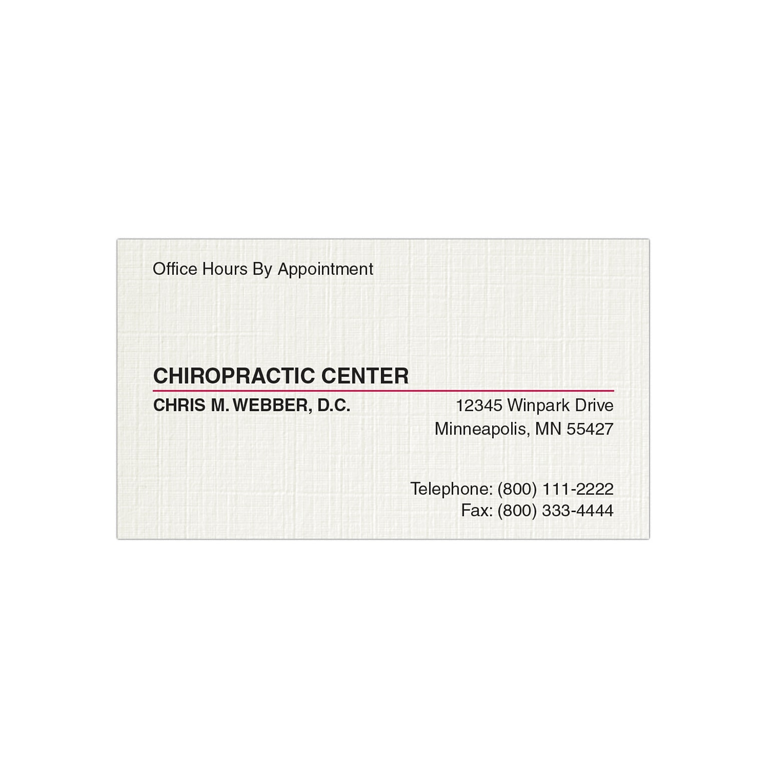 Custom 1-2 Color Appointment Cards, CLASSIC® Linen Antique Gray 80#, Flat Print, 2 Standard Inks, 1-Sided, 250/Pk