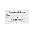 Custom 1-2 Color Appointment Cards, CLASSIC® Linen Solar White 100#, Flat Print, 1 Standard Ink, 1-S