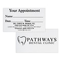 Custom 1-2 Color Appointment Cards, CLASSIC® Linen Solar White 100#, Flat Print, 1 Standard Ink, 2-S