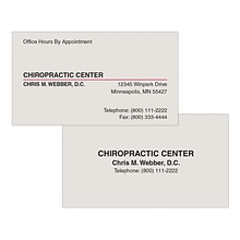 Custom 1-2 Color Appointment Cards, Gray Index 110#, Flat Print, 2 Standard Inks, 2-Sided, 250/Pk