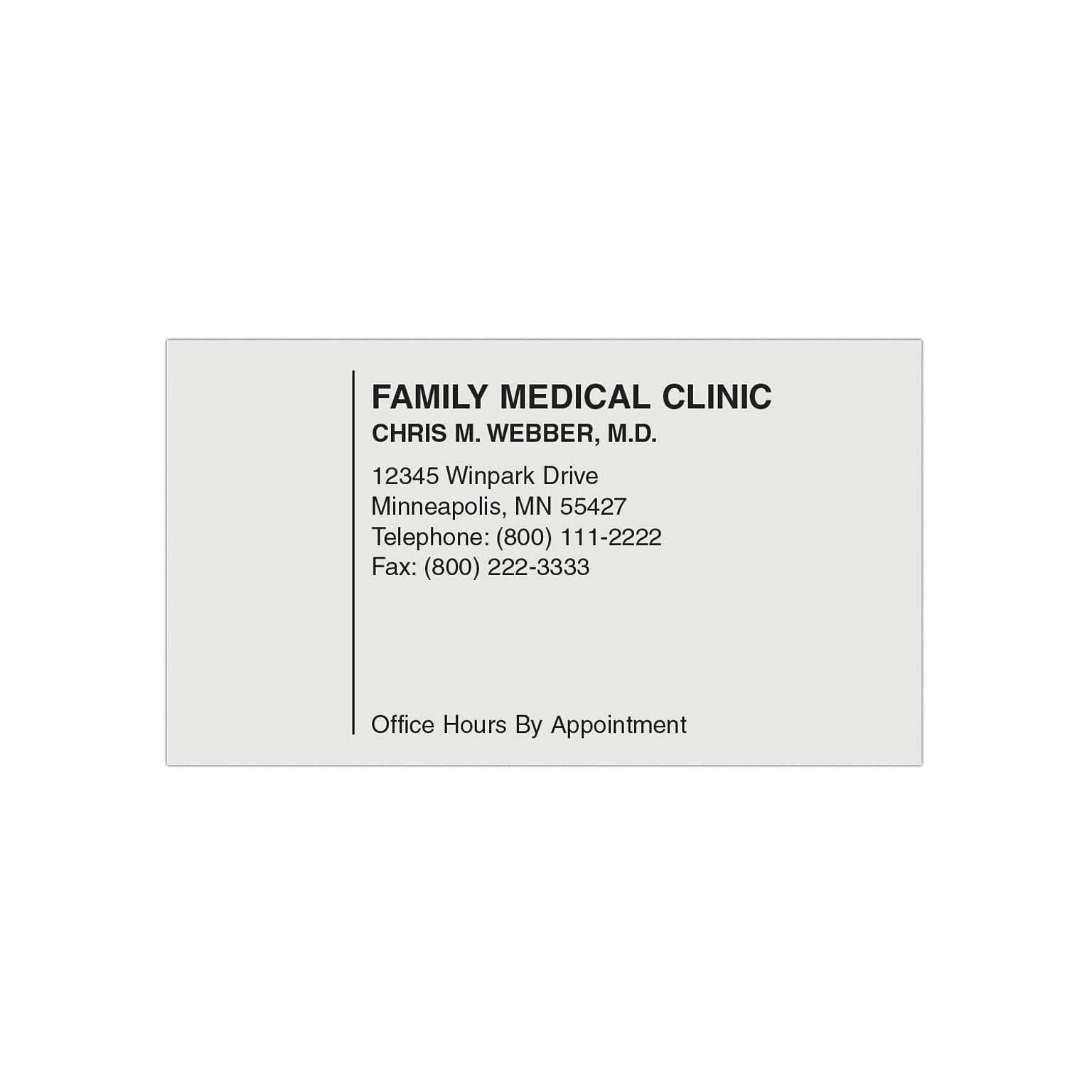 Custom 1-2 Color Appointment Cards, CLASSIC CREST® Smooth Antique Gray 80#, Flat Print, 1 Standard Ink, 1-Sided, 250/Pk