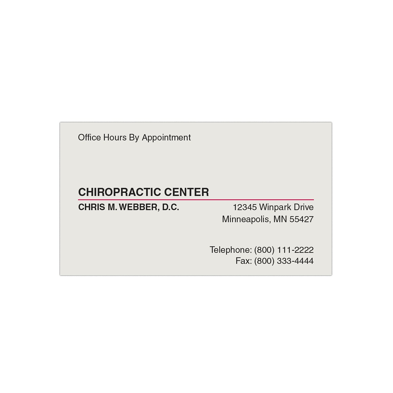 Custom 1-2 Color Appointment Cards, CLASSIC CREST® Smooth Antique Gray 80#, Flat Print, 2 Standard Inks, 1-Sided, 250/Pk