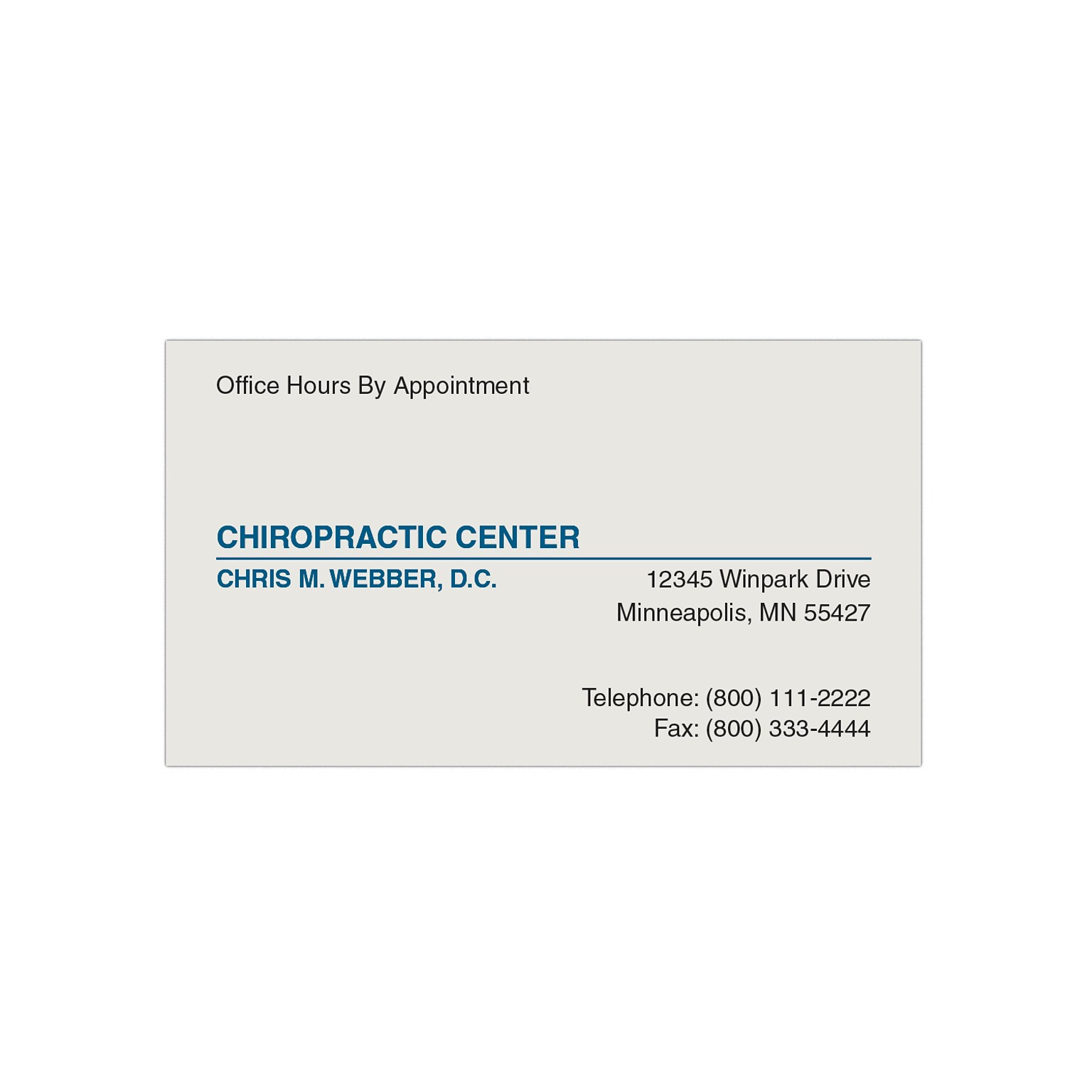 Custom 1-2 Color Appointment Cards, CLASSIC CREST® Smooth Antique Gray 80#, Flt Print, 1 Standard & 1 Custom Inks, 1-Sde, 250/Pk
