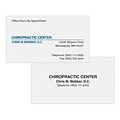 Custom 1-2 Color Appointment Cards, White Vellum 80#, Flat Print, 1 Standard & 1 Custom Inks, 2-Side