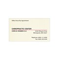 Custom 1-2 Color Appointment Cards, CLASSIC® Linen Baronial Ivory 80#, Flat Print, 2 Standard Inks,