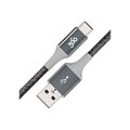 360 Electrical Habitat 4 USB-C Charging Cable, USB A Male/C Male, Charcoal (360654-CH)