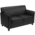 Flash Furniture HERCULES Diplomat Series 52 LeatherSoft Loveseat, Black (BT8272BK)