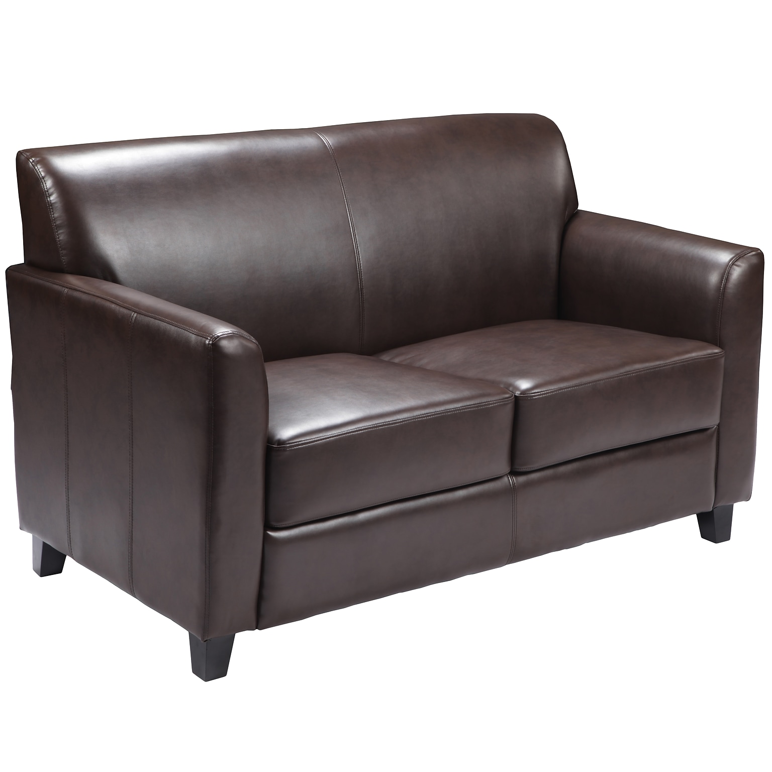 Flash Furniture HERCULES Diplomat Series 52 LeatherSoft Loveseat, Brown (BT8272BN)