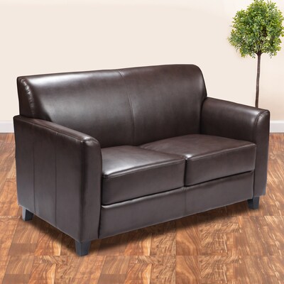 Flash Furniture HERCULES Diplomat Series 52 LeatherSoft Loveseat, Brown (BT8272BN)