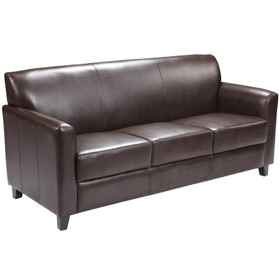 Flash Furniture HERCULES Diplomat Series 70" LeatherSoft Sofa, Brown (BT8273BN)